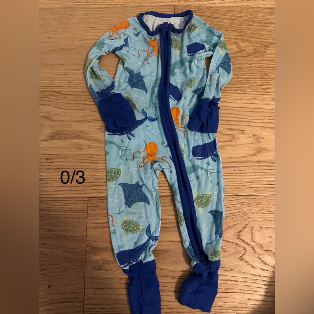Little Sleepies Sea Life Kids One Piece